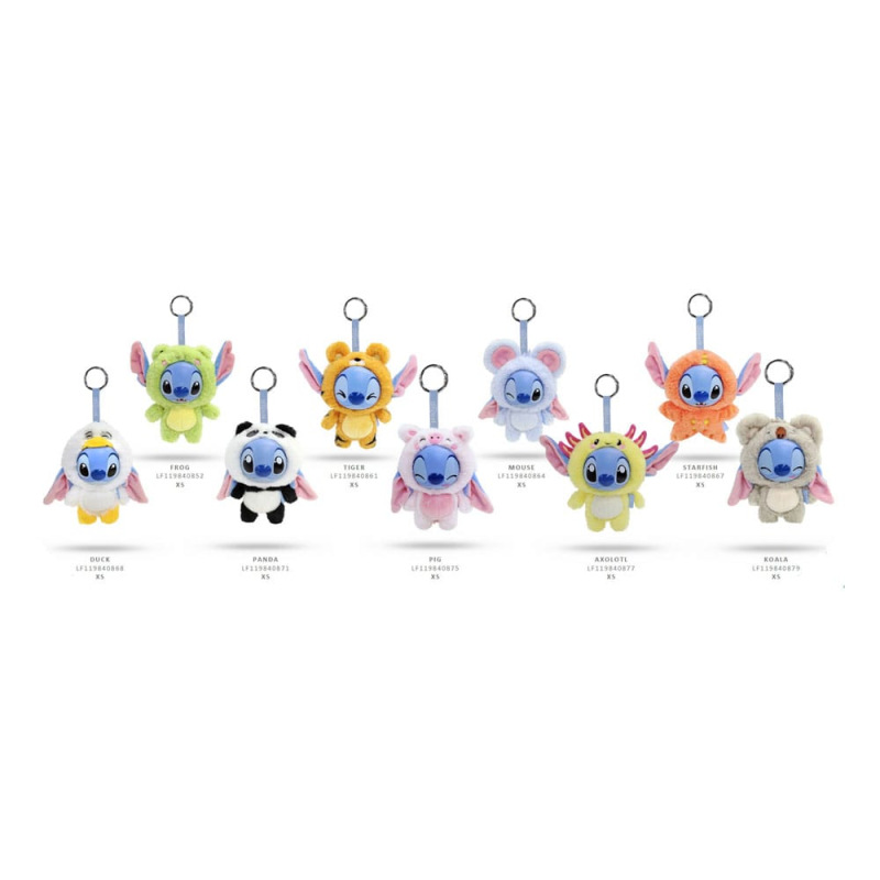 Disney YuYus Plush Key rings Stitch 12 cm Blindbox Display (8) 1