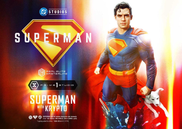 Superman (2025) Real Elite Masterline Series Statue 1/3 Superman with Krypto 95 cm 2