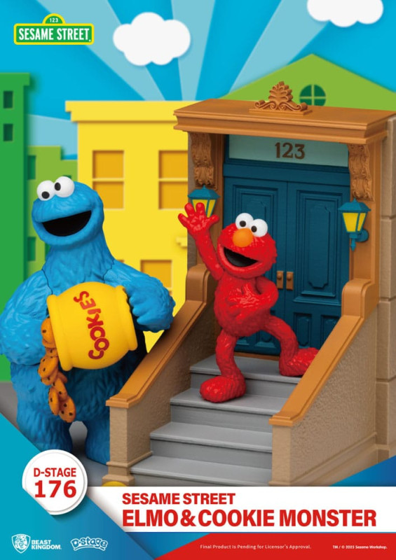 Sesame Street D-Stage PVC Statue Elmo & Cookie Monster 11 cm 5