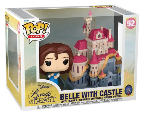 Beauty and the Beast POP! Town Vinyl Figures Belle with Castle 9 cm 1