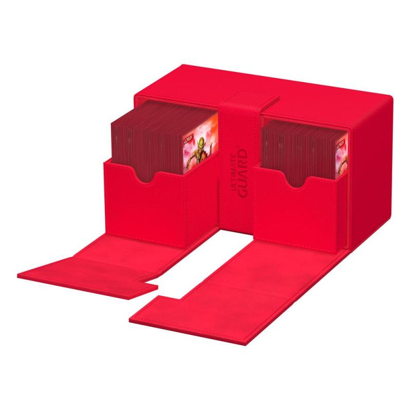 Ultimate Guard Twin Flip`n`Tray 200+ XenoSkin Monocolor Red