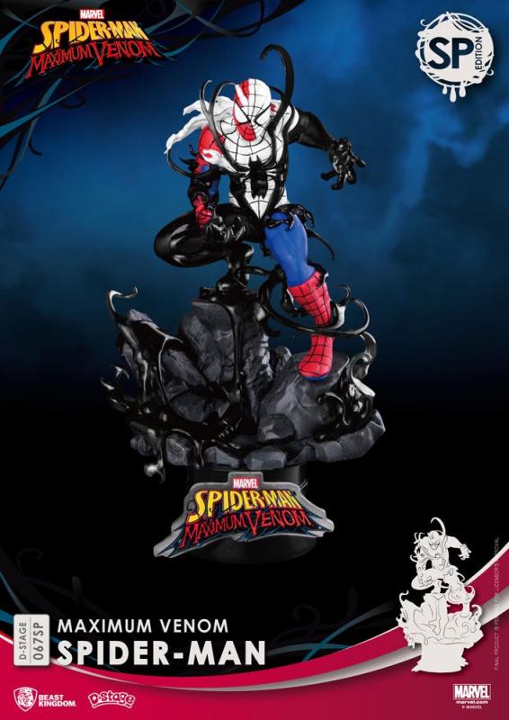 Marvel Comics: Maximum Venom Spider-Man 16 cm D-Stage PVC Diorama - Beast Kingdom Toys