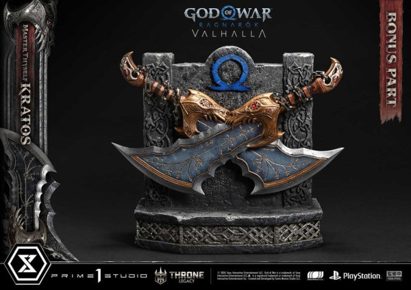 Throne Legacy God of War Series Statue 1/3 Ragnarok Master Thyself Kratos Bonus Version 67 cm 3