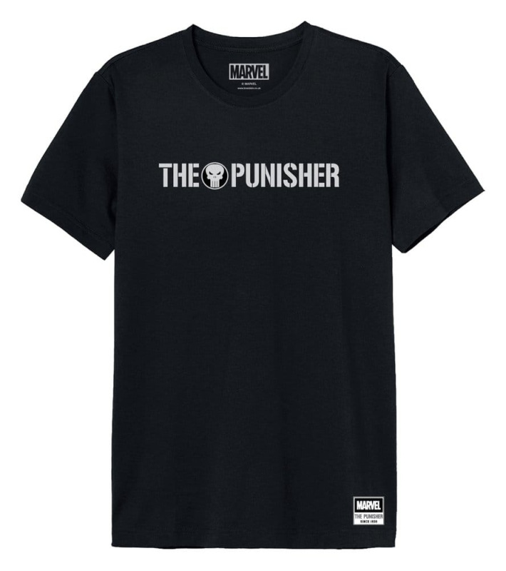Marvel T-Shirt The Punisher Text Logo Size S 1