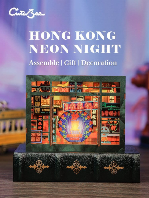 Book Nook Hong Kong Neon Light 13 x 17 cm 5