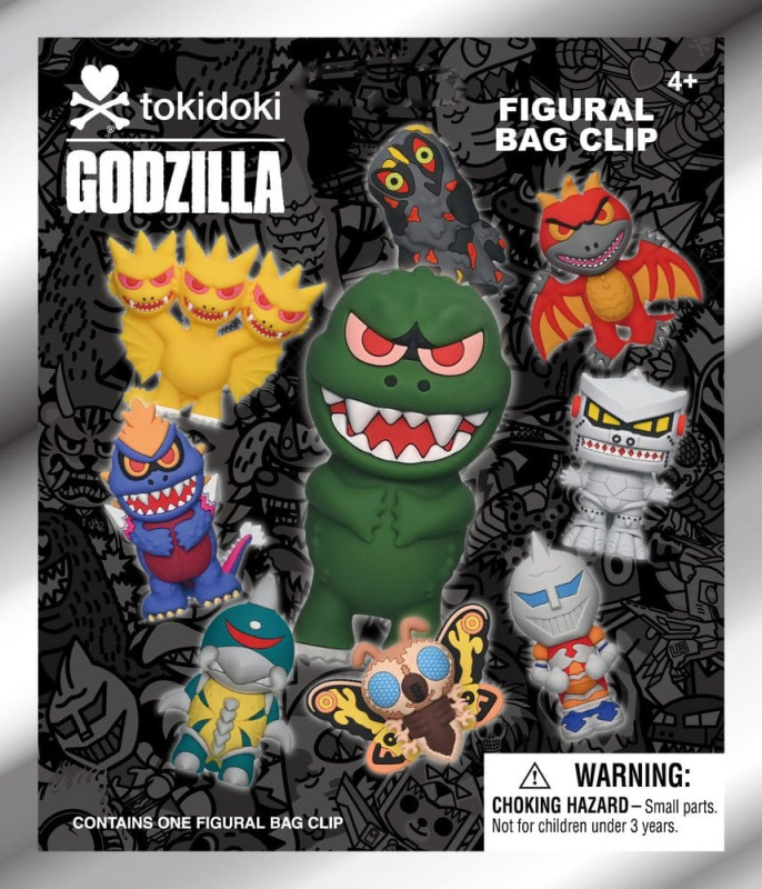 Tokidoki x Godzilla 3D Foam Bag Clips Display (24) 2