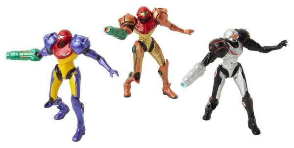 World of Nintendo Metroid Mini Figure 3-Pack Chozo Power Suits 6 cm 3