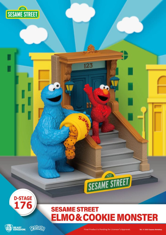Sesame Street D-Stage PVC Statue Elmo & Cookie Monster 11 cm 3