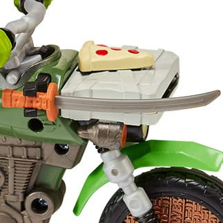 Teenage Mutant Ninja Turtles: Mutant Mayhem Drive N Kick Action Figure Leonardo & Motorcycle 11 cm 6