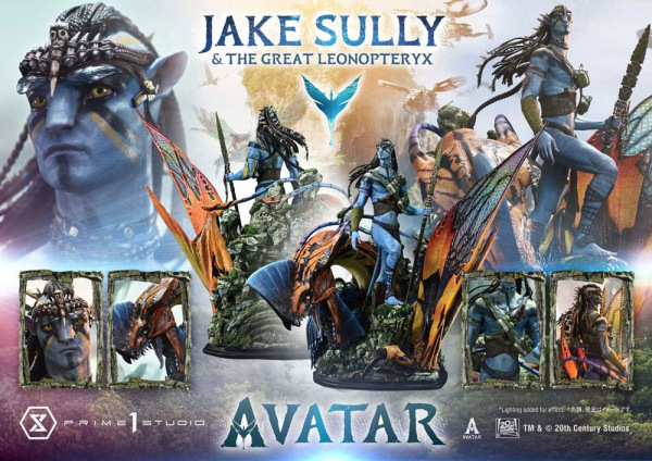 Avatar (Film) Real Elite Masterline Series Statue 1/4 Jake Sully & The Great Leonopteryx 87 cm 2
