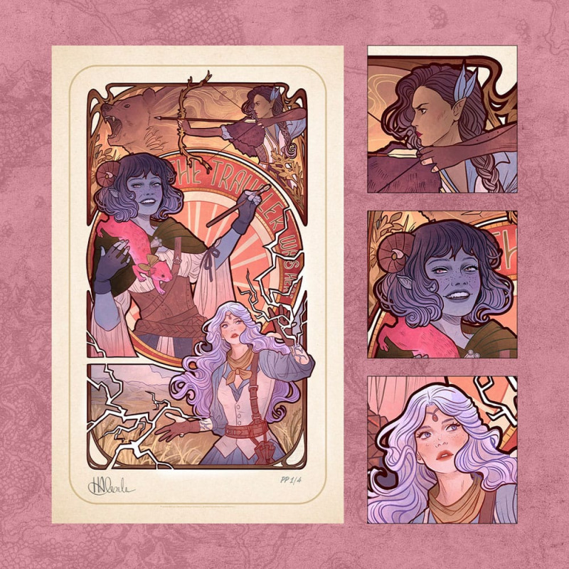 Critical Role Art Print 10th Anniversary Art Nouveau Illustrations 46 x 28 cm - unframed (Set of 8) 5
