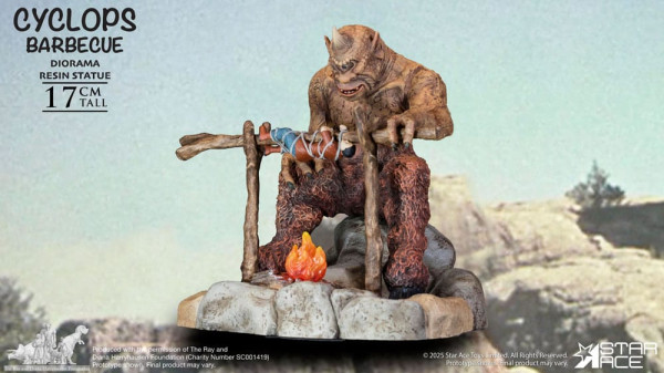 Ray Harryhausen Diorama 1/8 Cyclops Barbecue Scene 17 cm 3