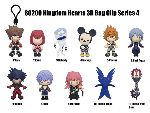Kingdom Hearts 3D PVC Bag Clips Series 4 Display (24) 1