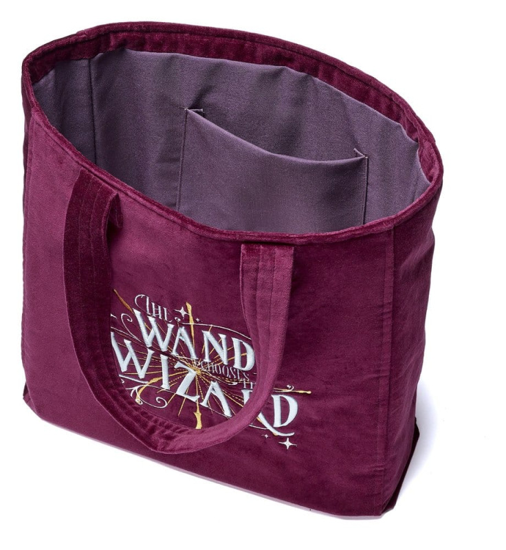 Harry Potter Tote Bag The Wand Chooses The Wizard Velvet 2