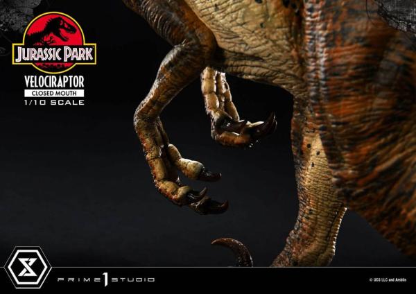 Jurassic Park Prime Collectibles Statue 1/10 Velociraptor Closed Mouth 19 cm