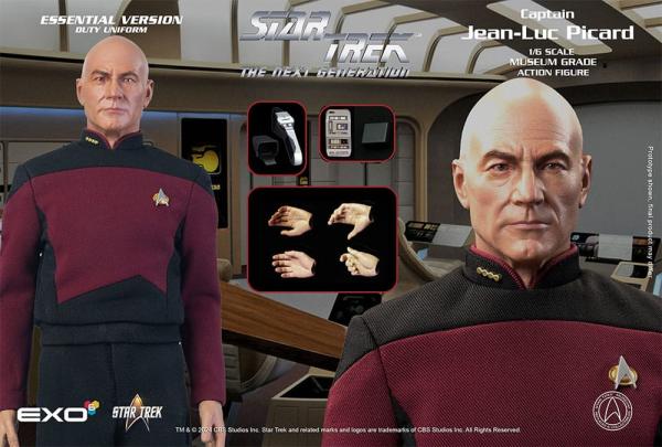 Star Trek: The Next Generation Action Figure 1/6 Captain Jean-Luc Picard (Essential Duty Uniform) 30 12