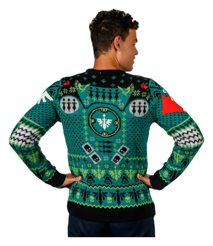 Warhammer 40,000 Christmas Sweater Dark Angels Size XL 3