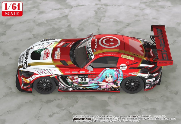 Hatsune Miku GT Project Vehicle 1/64 Mercedes-AMG Team Good Smile 2019 Suzuka 10 Hours Ver. 7 cm 3