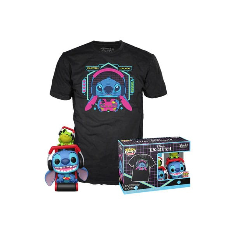 Lilo & Stitch POP! & Tee Box Gmr Stitch w/frog