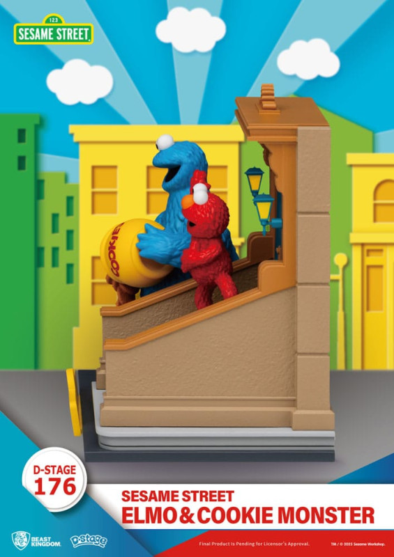 Sesame Street D-Stage PVC Statue Elmo & Cookie Monster 11 cm 2