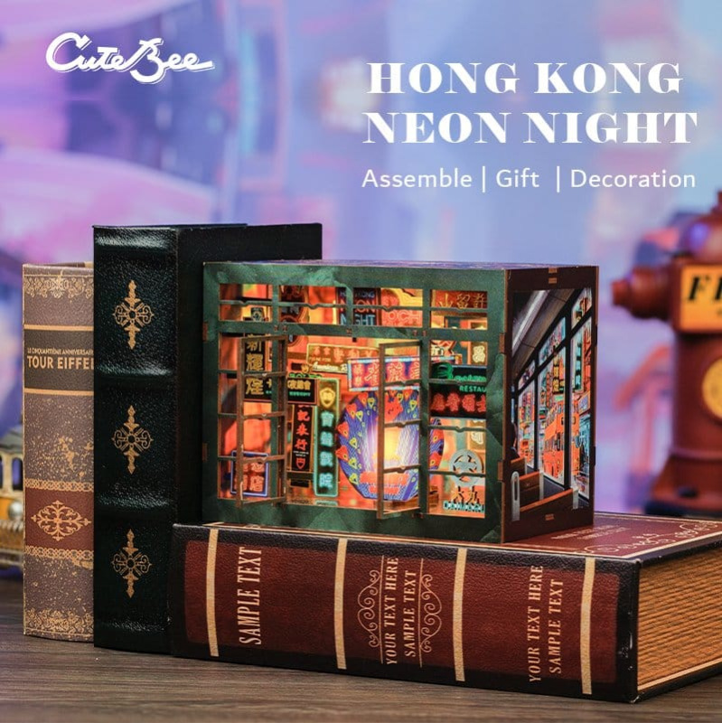 Book Nook Hong Kong Neon Light 13 x 17 cm 1