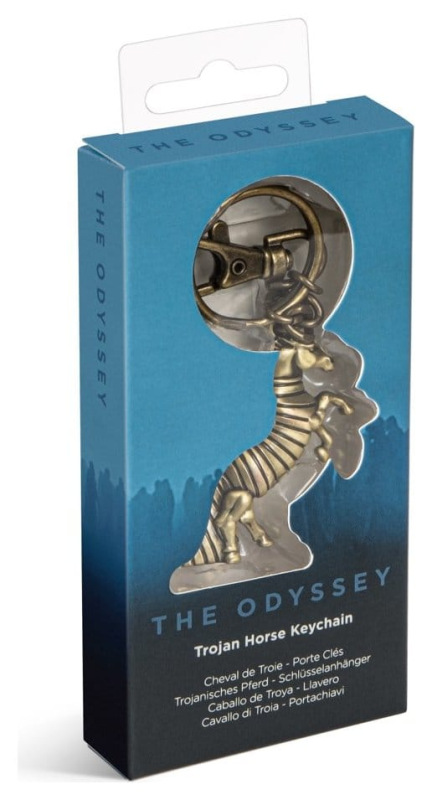 The Odyssey (2026) Keychain Trojan Horse 14 cm 3