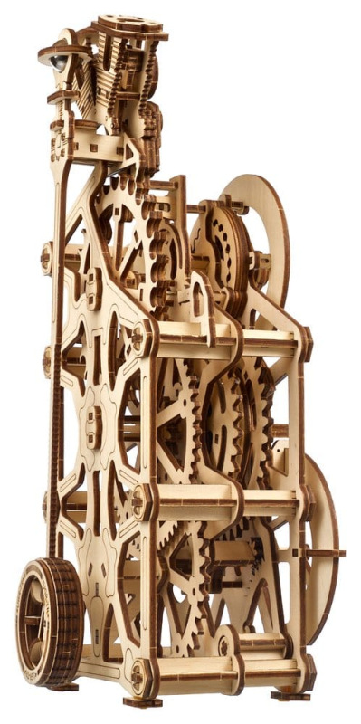 Ugears 3D Wooden Puzzle Engine Clock 12