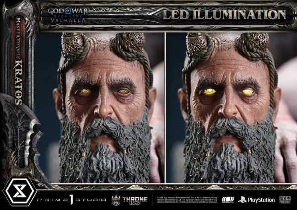 Throne Legacy God of War Series Statue 1/3 Ragnarok Master Thyself Kratos Bonus Version 67 cm 7