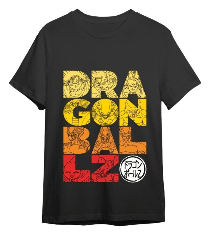 Dragon Ball T-Shirt Letters Black Size S 1