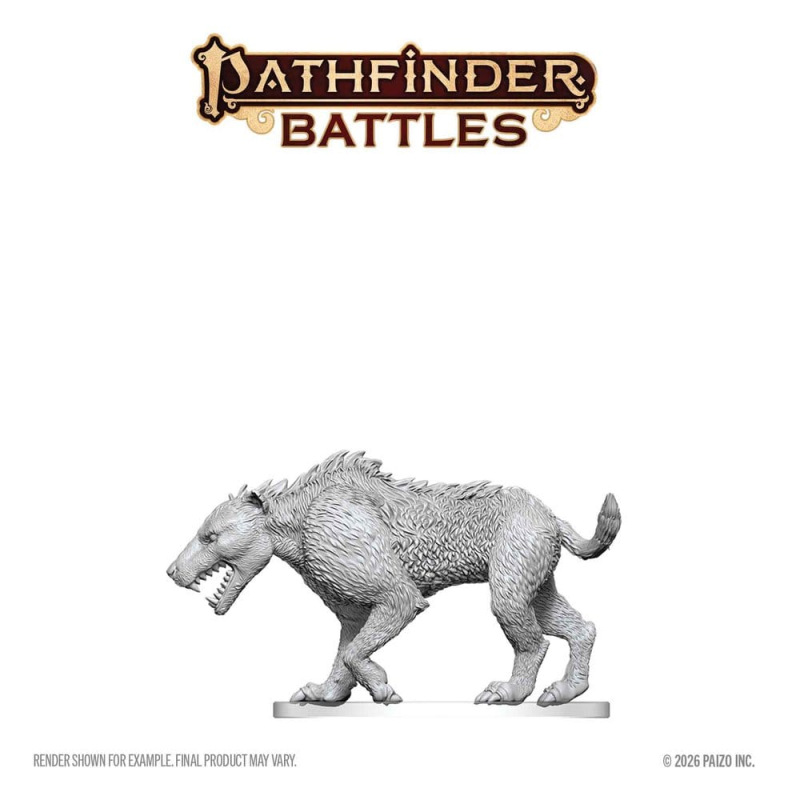 Pathfinder Battles Deep Cuts Unpainted Miniature Hyaenodon 13 cm 4
