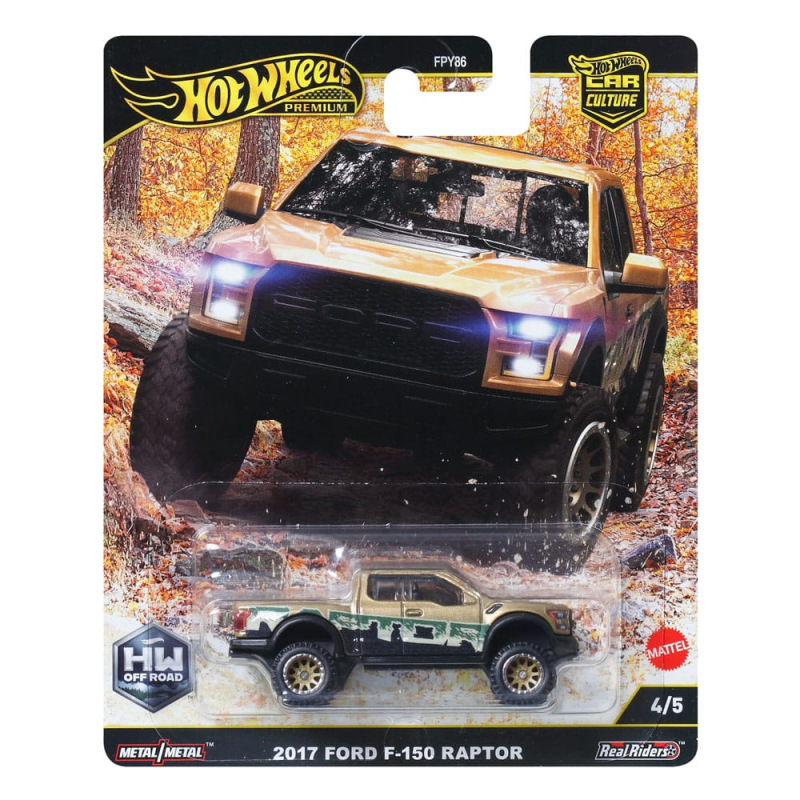 Hot Wheels Premium Car Culture Diecast Vehicle 1/64 2017 Ford F-150 Raptor 1