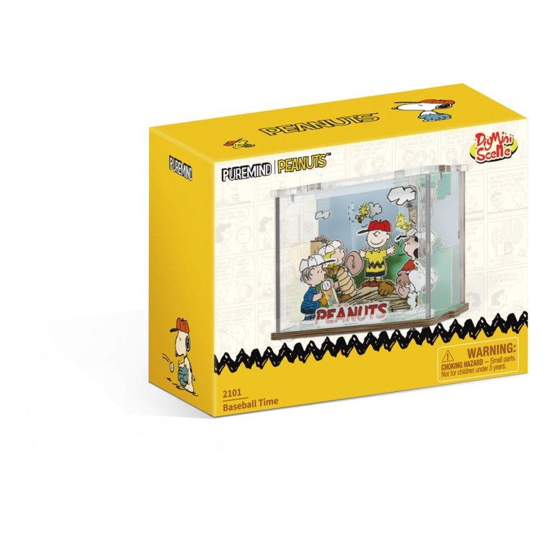 Peanuts Puremind DIY Construction Mini Scene Baseball Time 1