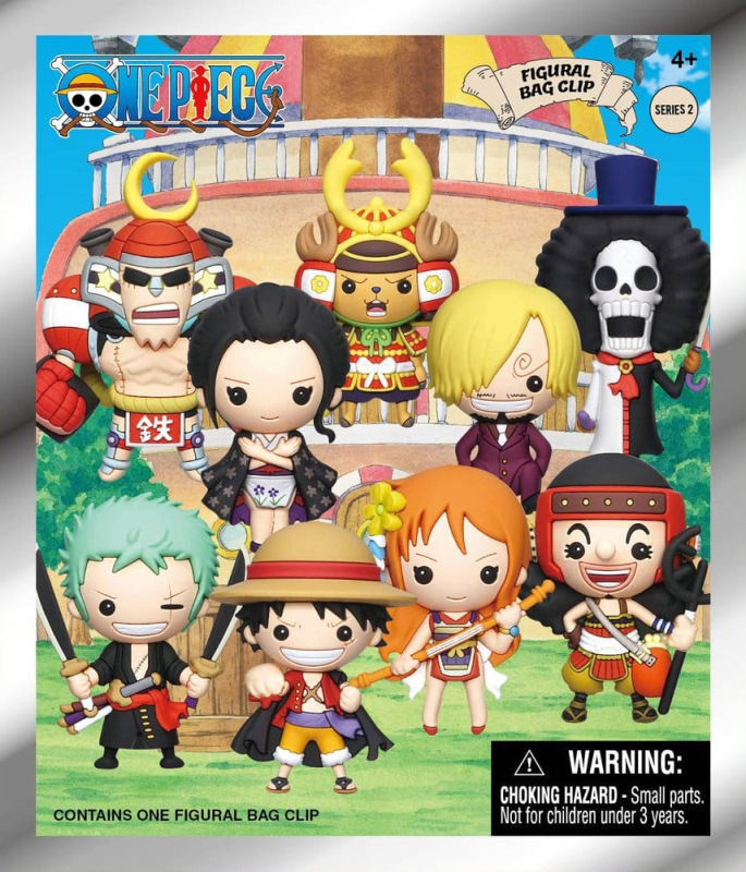 One Piece 3D PVC Bag Clips Series 2 Display (24) 2