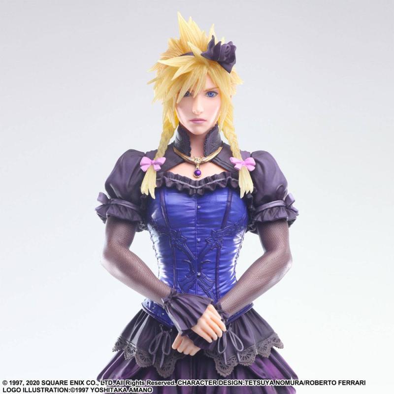 Final Fantasy VII Remake Static Arts Gallery Statue Cloud Strife Dress Ver. 28 cm 8