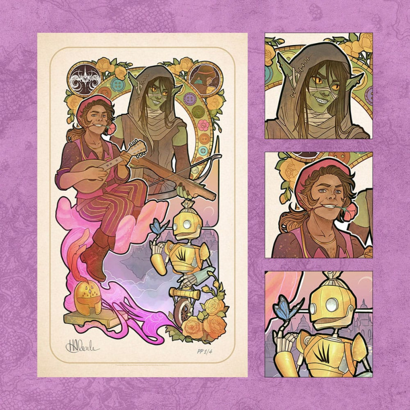 Critical Role Art Print 10th Anniversary Art Nouveau Illustrations 46 x 28 cm - unframed (Set of 8) 7