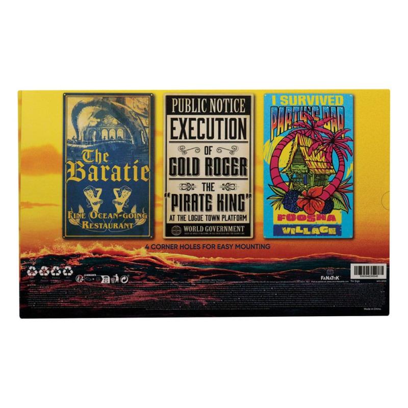 One Piece Tin Signs 3 Pack