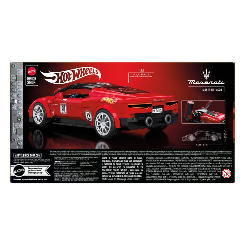 Mattel Brick Shop Hot Wheels Speed Series Building Set 1/32 Maserati MC20 5