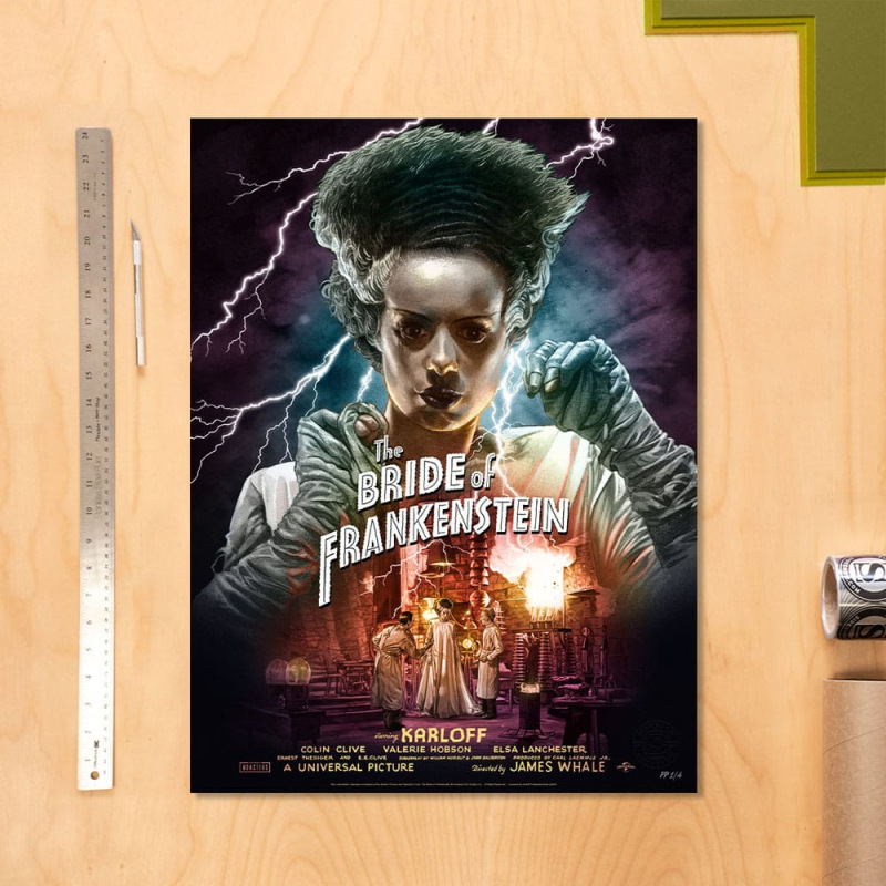 Bride of Frankenstein Art Print Bride of Frankenstein (Color Variant) by Ruiz Burgos 61 x 46 cm - un 1