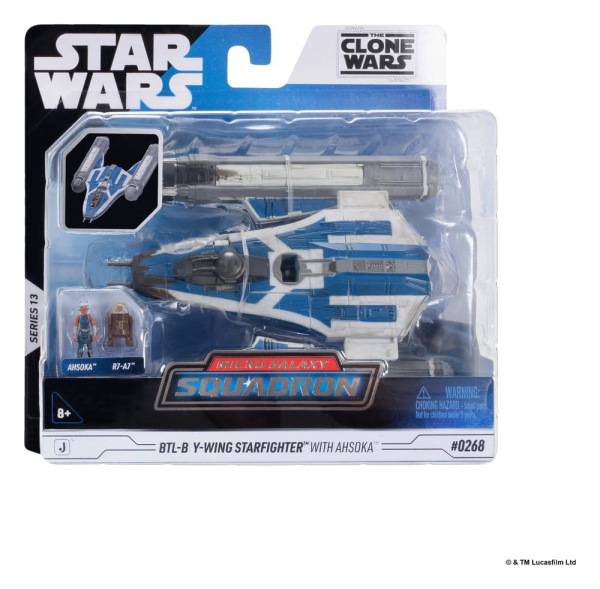 Star Wars Medium Vehicle & Figure set BTL-B Y-wing & Ahsoka & R7-A7 8