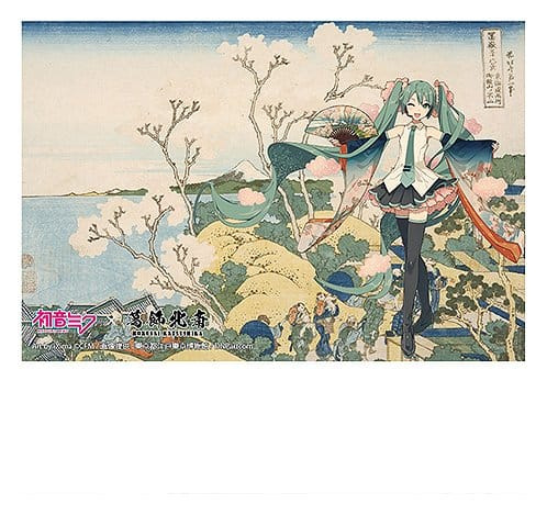 Hatsune Miku x Katsushika Hokusai iXima Postcard Shinagawa Gotenyama on the Tokaido (10)