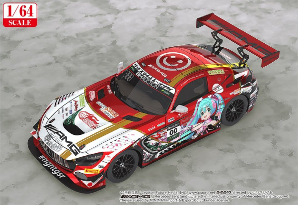 Hatsune Miku GT Project Vehicle 1/64 Mercedes-AMG Team Good Smile 2019 Suzuka 10 Hours Ver. 7 cm 1