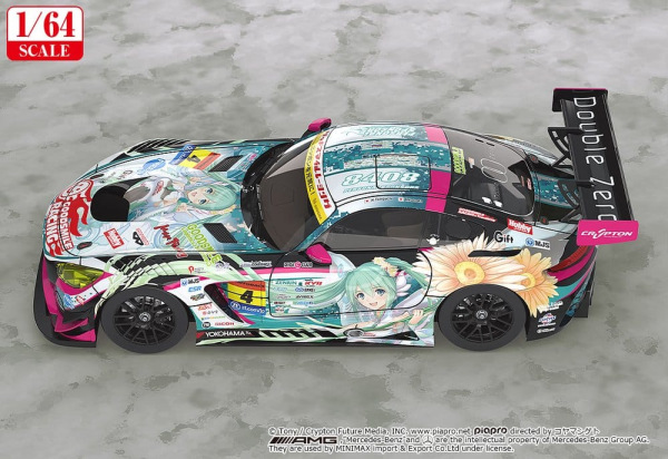 Hatsune Miku GT Project Vehicle 1/64 Good Smile Hatsune Miku AMG 2017 Super GT Ver. 7 cm 3