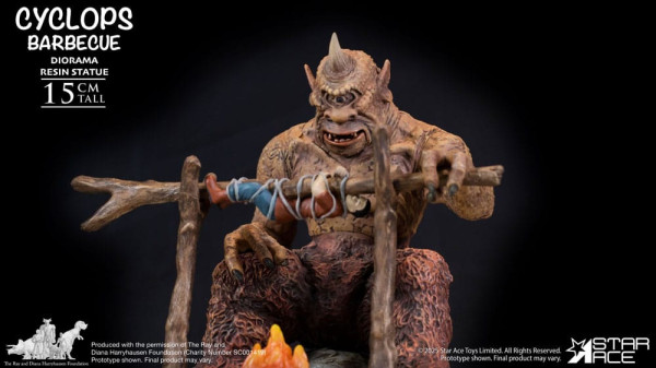 Ray Harryhausen Diorama 1/8 Cyclops Barbecue Scene 17 cm 1
