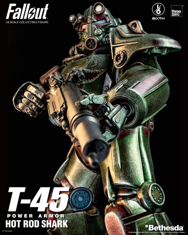 Fallout FigZero Action Figure 1/6 T-45 Hot Rod Shark Power Armor 37 cm