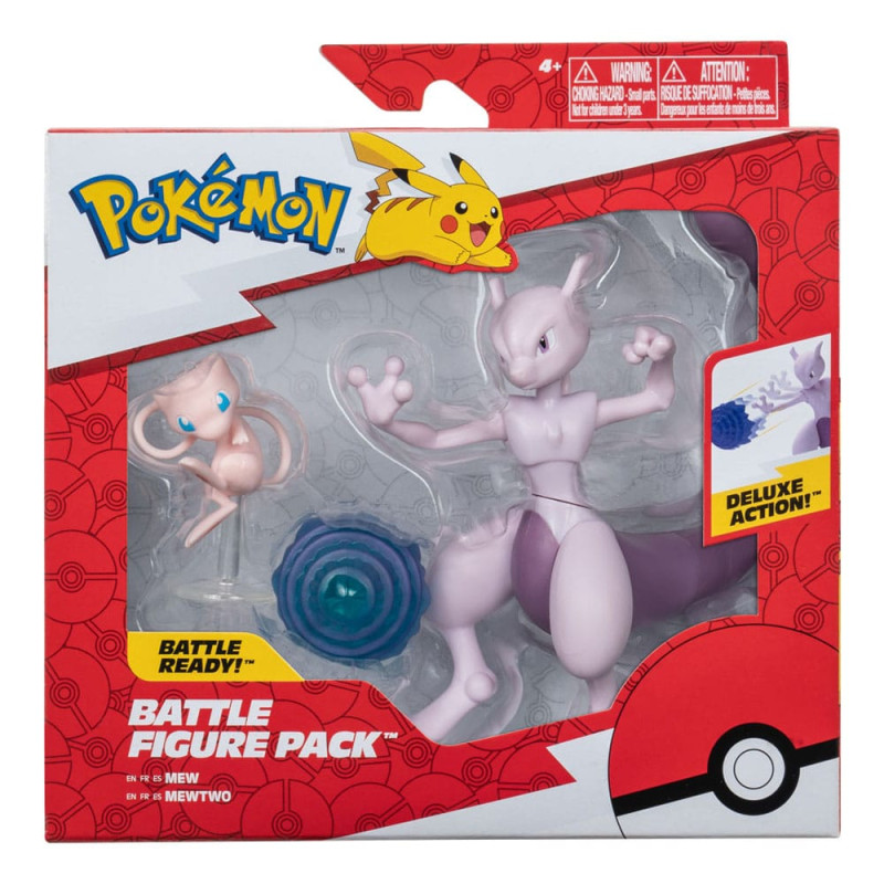 Pokémon Figure 2-Pack Mewtwo 10 cm & Mew 5 cm 2