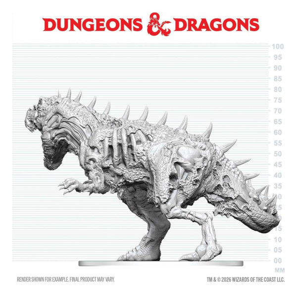 Dungeons & Dragons Nolzur's Marvelous Miniatures Unpainted Miniature Tyrannosaurus Zombie 20 cm 3
