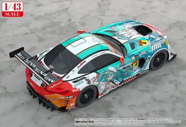 Hatsune Miku GT Project Vehicle 1/43 Good Smile Hatsune Miku AMG 2023 Season Opening Ver. 11 cm 2