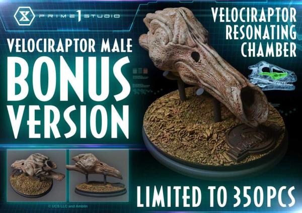 Jurassic Park III Legacy Museum Collection Statue 1/6 Velociraptor Male Bonus Version 40 cm