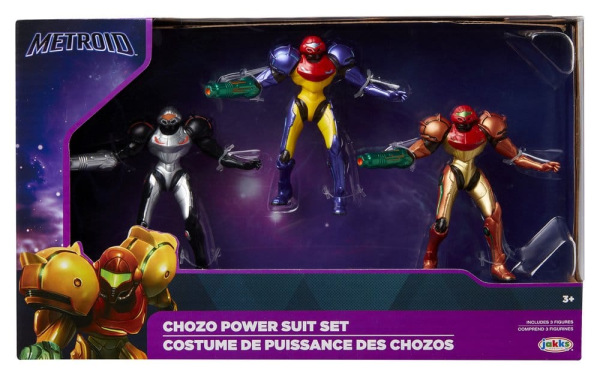 World of Nintendo Metroid Mini Figure 3-Pack Chozo Power Suits 6 cm 4