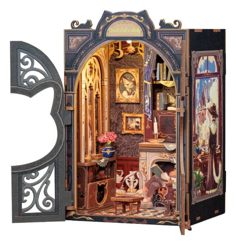 Book Nook Count Cat´s Study 17 x 12 cm 11